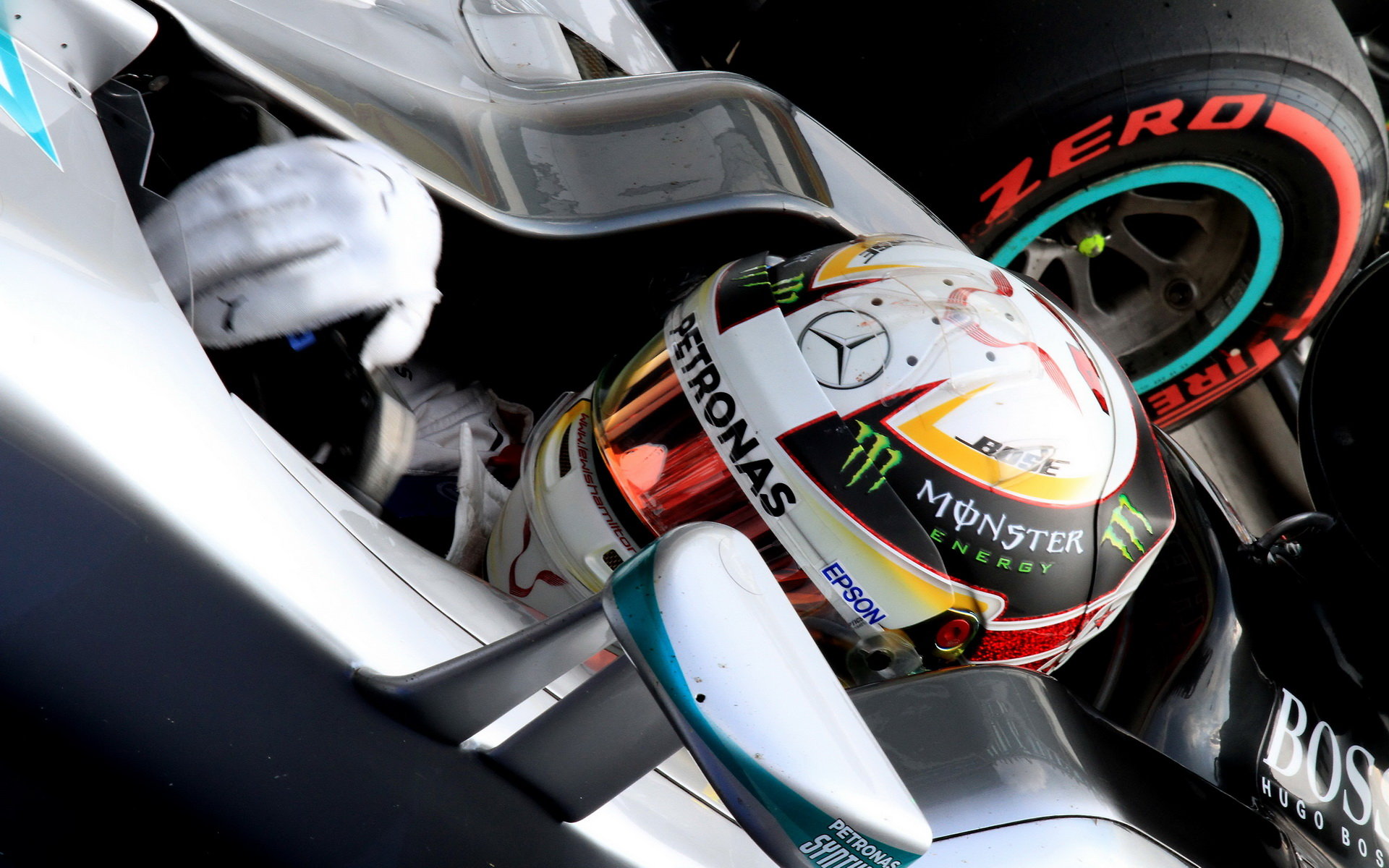 Lewis Hamilton po kvalifikaci na Monze