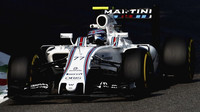 Valtteri Bottas při pátečním tréninku na Monze