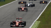 Sebastian Vettel v závodě na Monze
