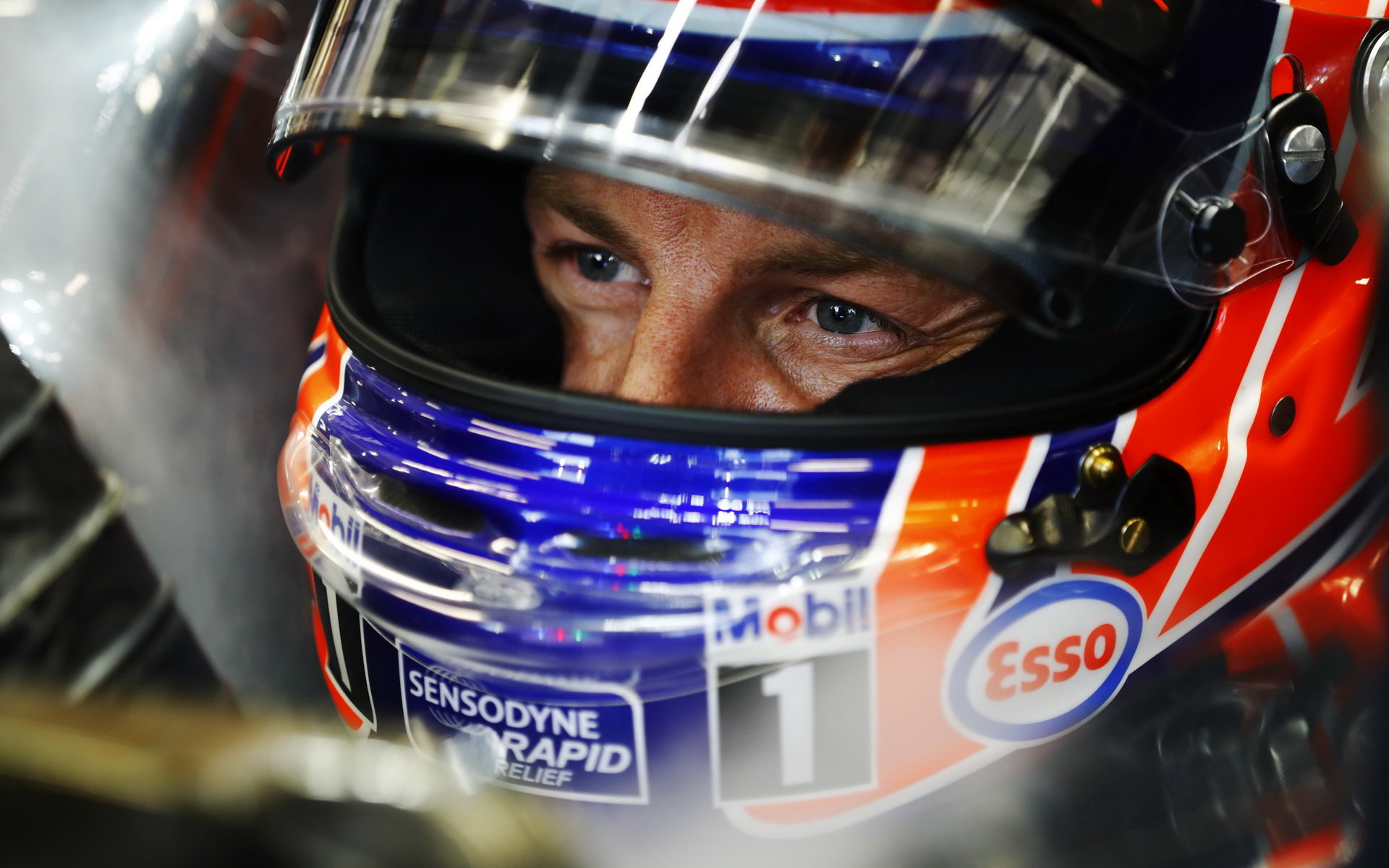 Jenson Button v kvalifikaci v Singapuru