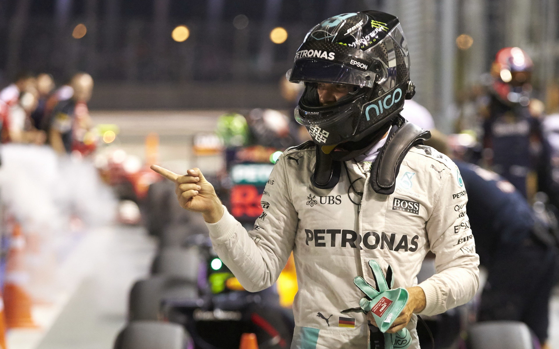 Nico Rosberg po kvalifikaci v Singapuru