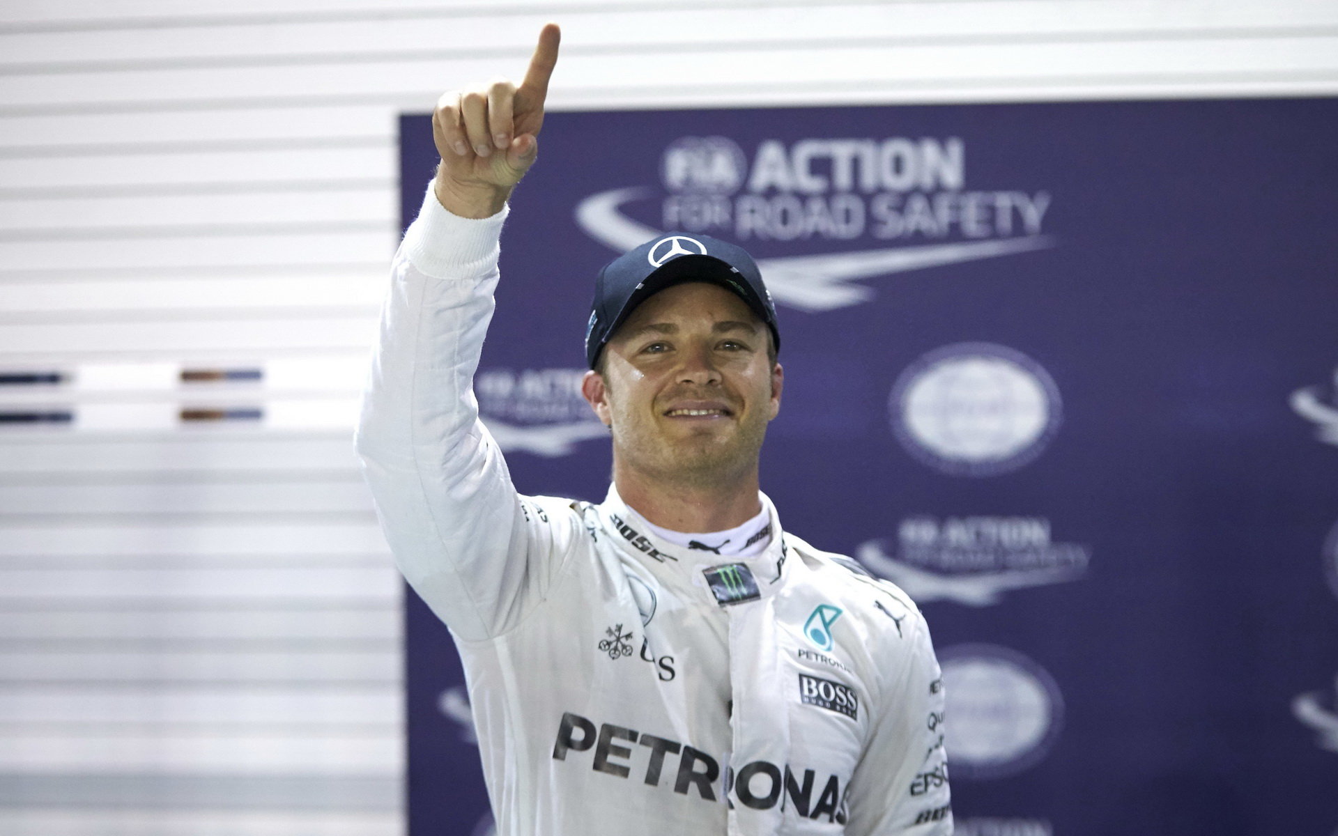 Nico Rosberg po kvalifikaci v Singapuru