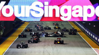 Start závodu a nehoda Nica Hülkenberga v Singapuru
