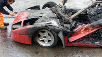Zcela zničené Ferrari F40 zlomí srdce nejednoho fanouška automobilů.