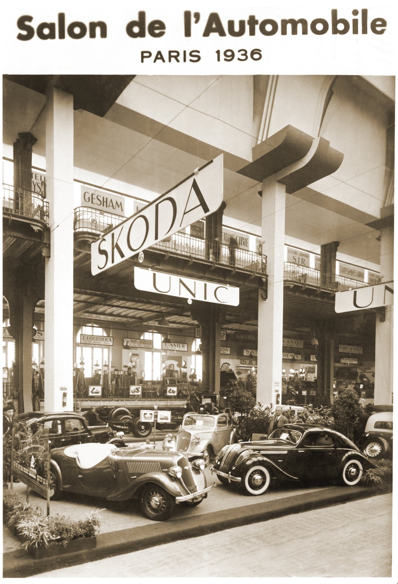 Škoda Popular Sport Monte Carlo při premiéře na pařížském autosalonu 1936.