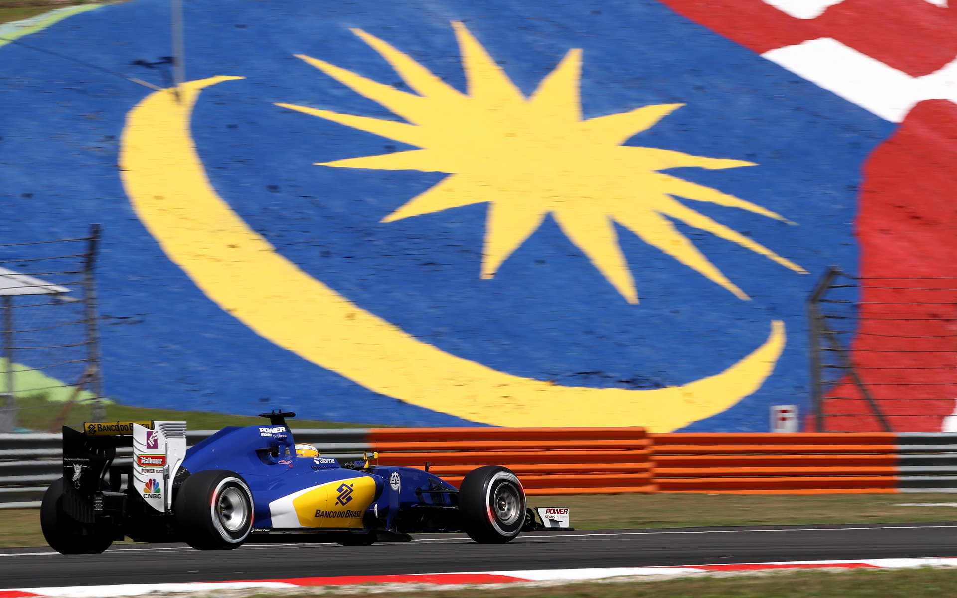 Marcus Ericsson při pátečním tréninku v Malajsii