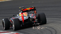 Max Verstappen v kvalifikaci v Malajsii