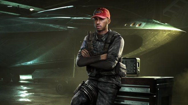 Lewis Hamilton v počítačové hře Call of Duty
