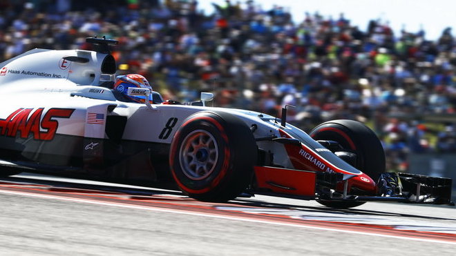 Romain Grosjean v kvalifikaci v Austinu