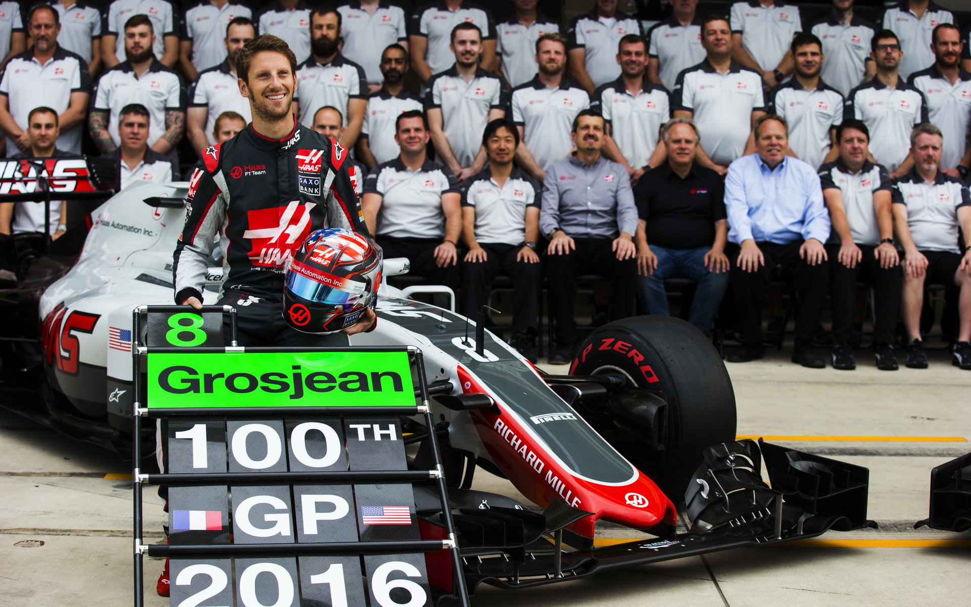Oslavenec Grosjean a jeho stá Grand Prix