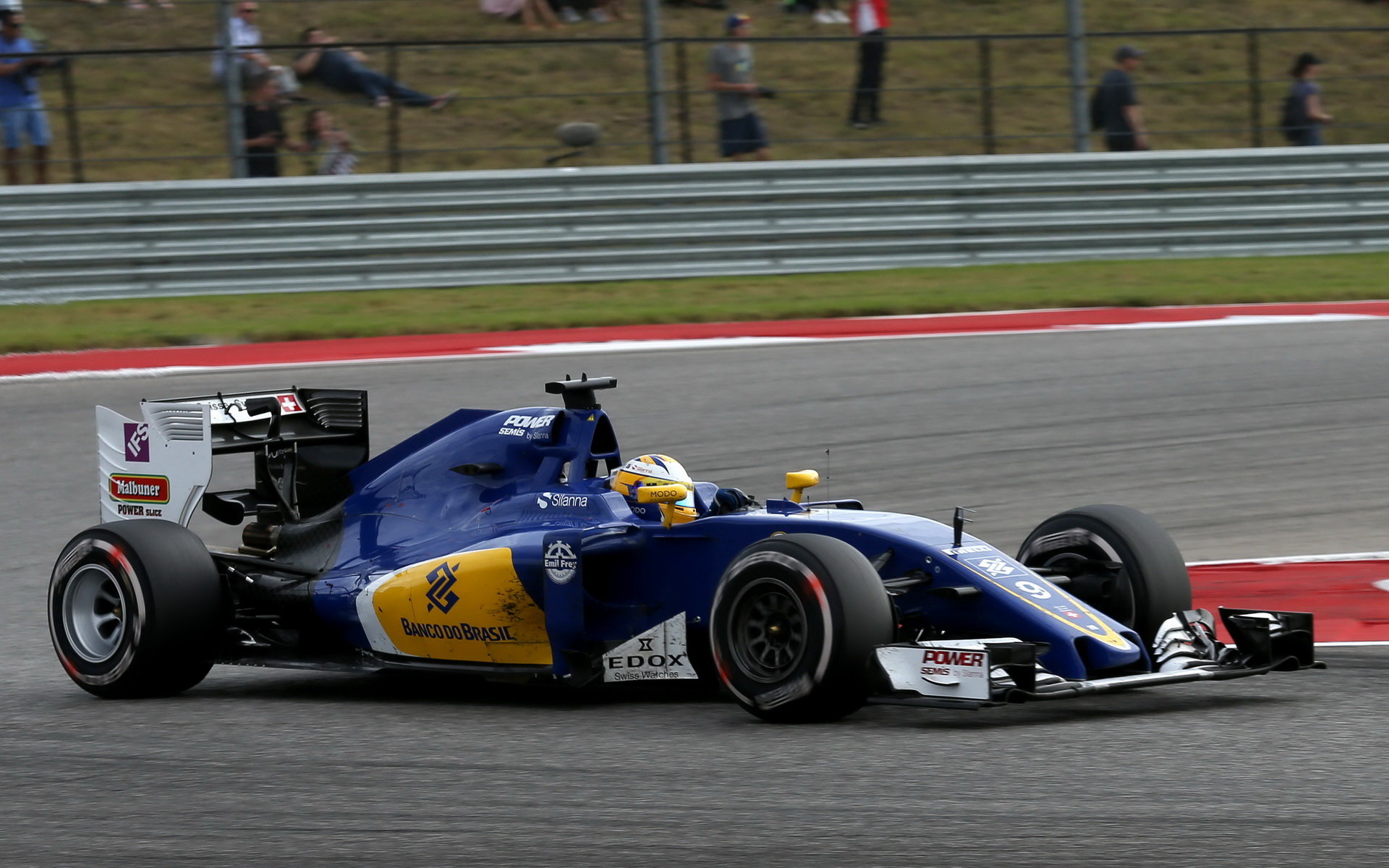 Marcus Ericsson v závodě v Austinu