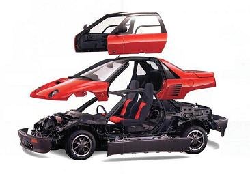 Autozam AZ-1 jako skládačka.