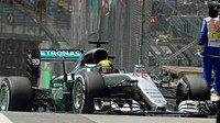 Lewis Hamilton v kvalifikaci v Brazílii