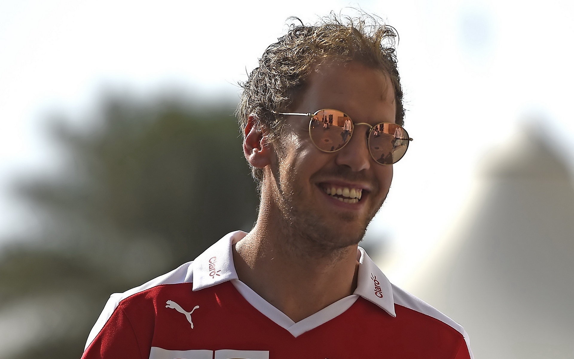 Sebastian Vettel měl v Abú Zabí po posledním tréninku důvod k úsměvu