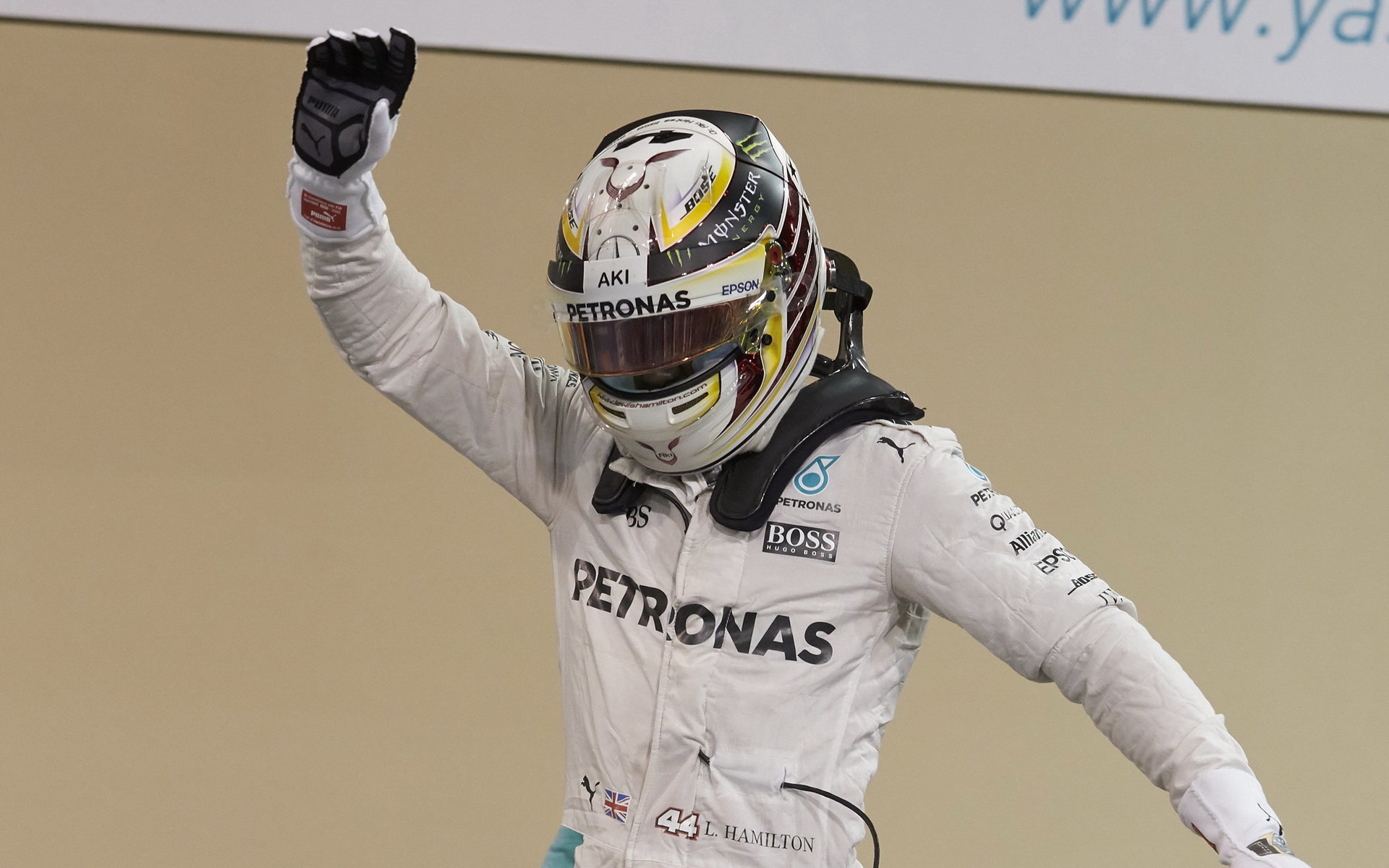 Lewis Hamilton po kvalifikaci v Abú Zabí