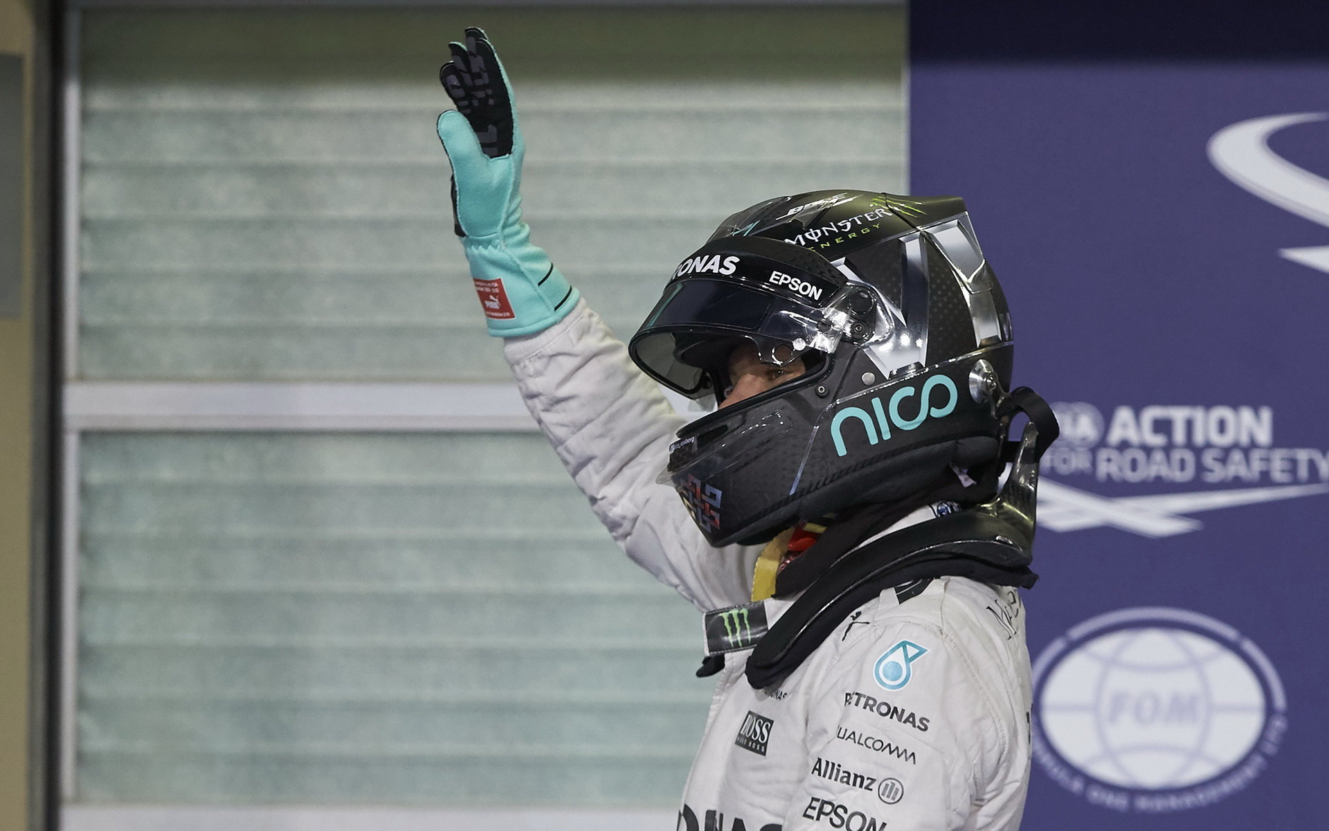 Nico Rosberg po kvalifikaci v Abú Zabí