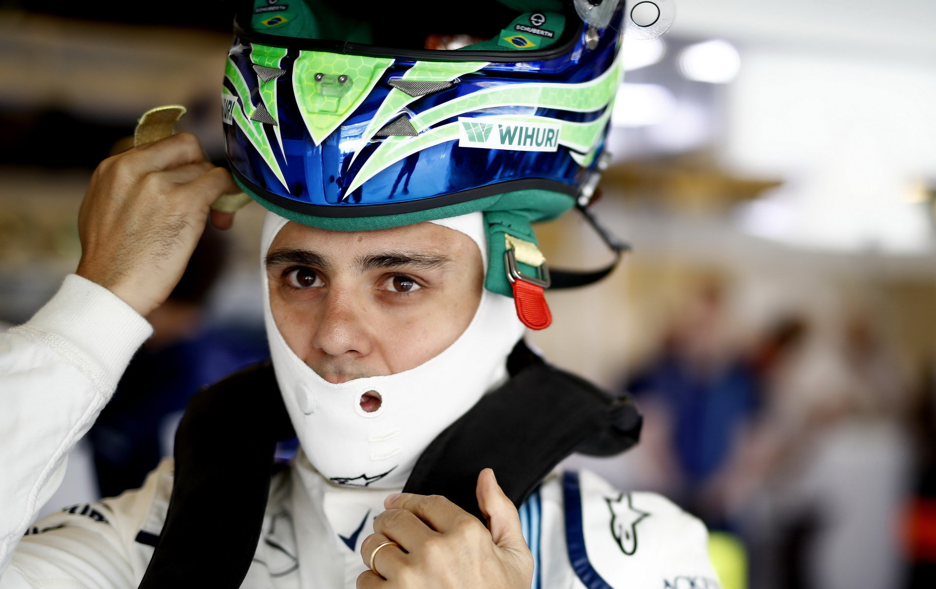 Felipe Massa ve své poslední kvalifikaci F1 v Abú Zabí