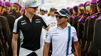 Nico Hülkenberg a Felipe Massa v Abú Zabí