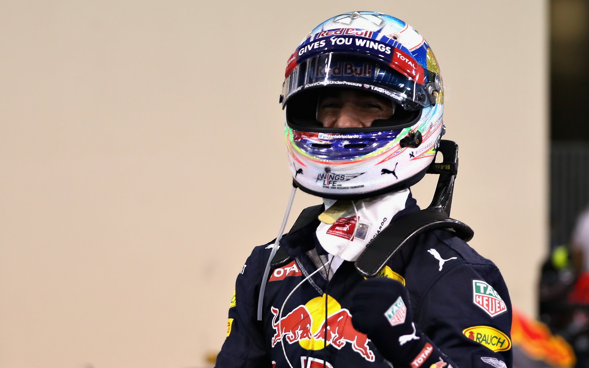 Daniel Ricciardo po kvalifikaci v Abú Zabí