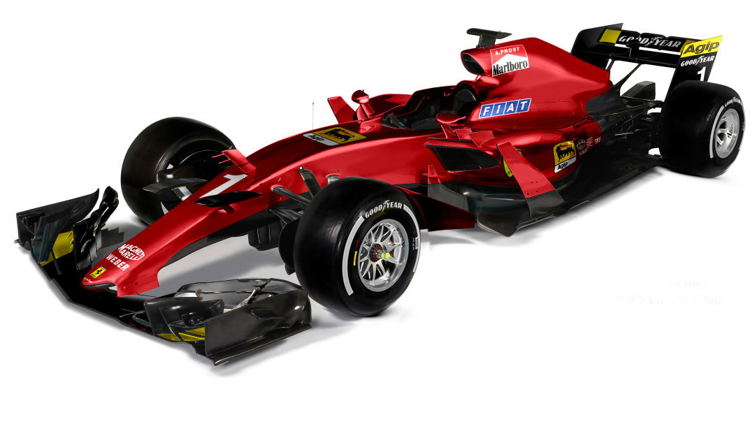 Grafický návrh Ferrari pro sezónu 2017