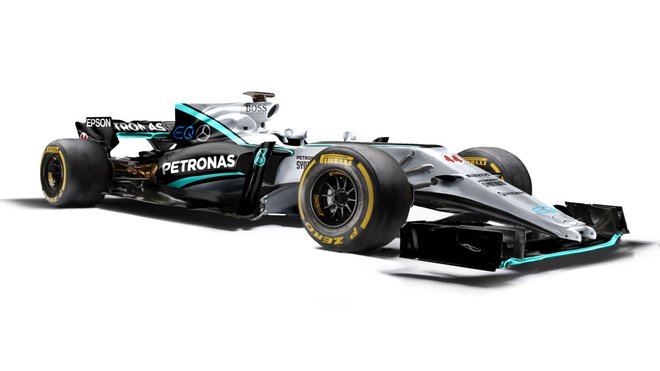 Vizualizace Mercedesu F1 W08 Hybrid