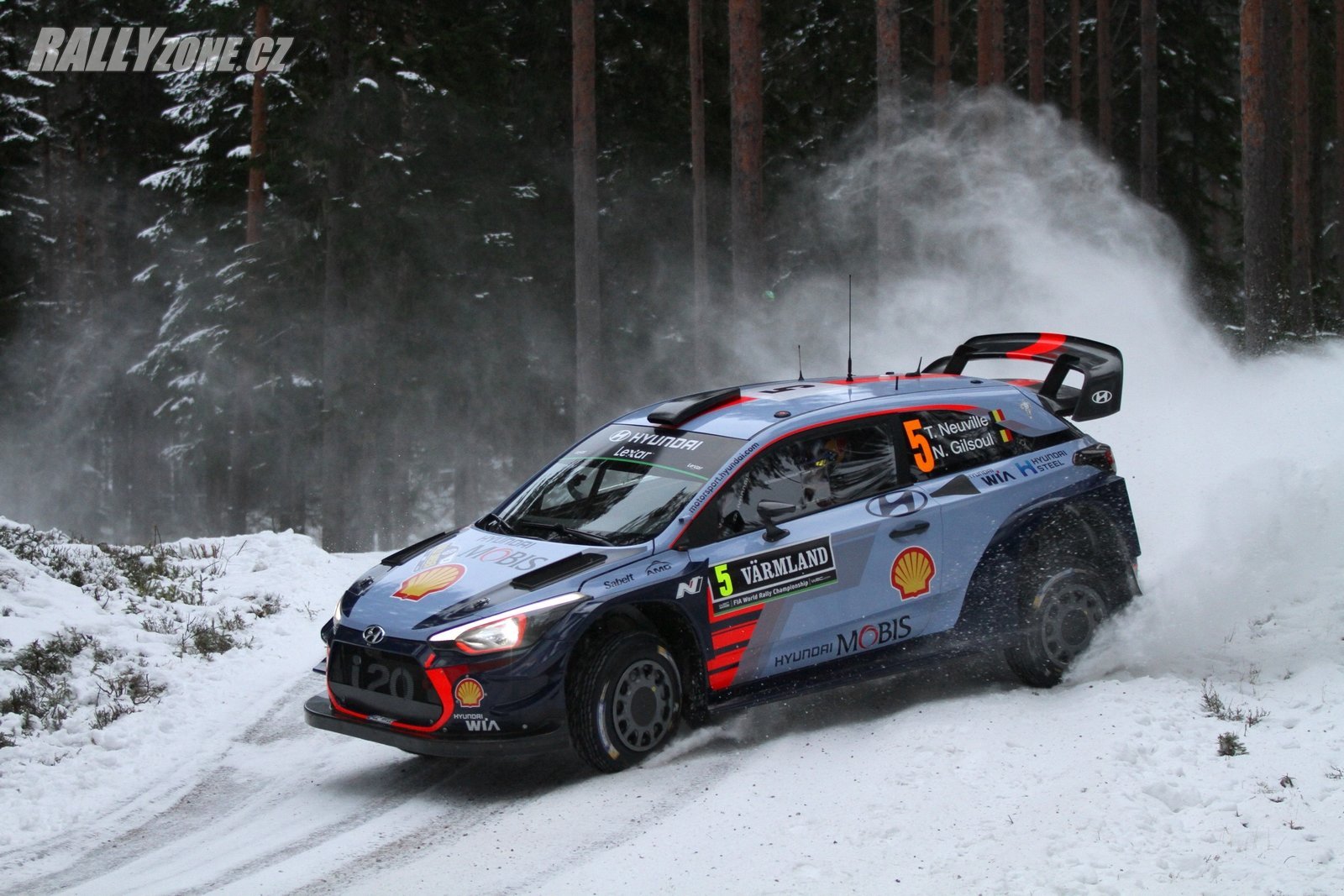 Thierry Neuville na trati Rally Sweden 2017