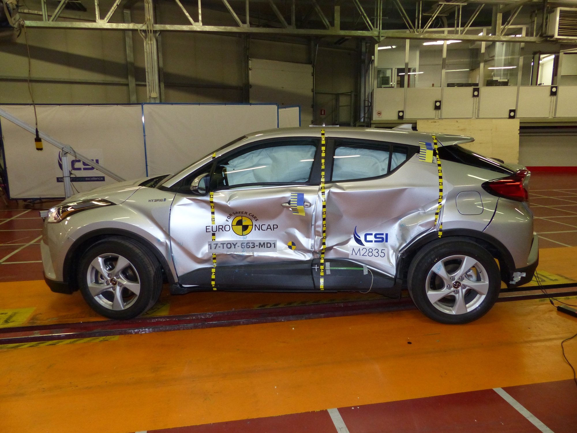 Toyota C-HR v nárazových testech Euro NCAP.