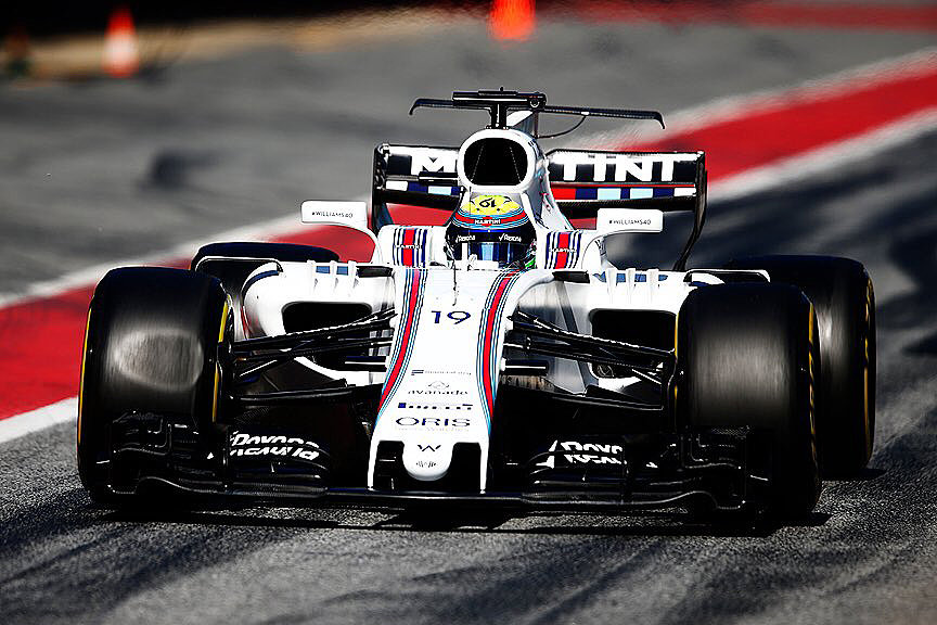Felipe Massa při odpoledních jízdách prvního testovacího dne