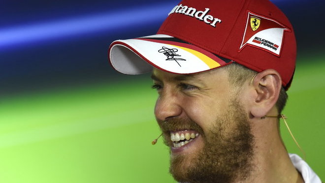 Sebastian Vettel na tiskovce v Austrálii