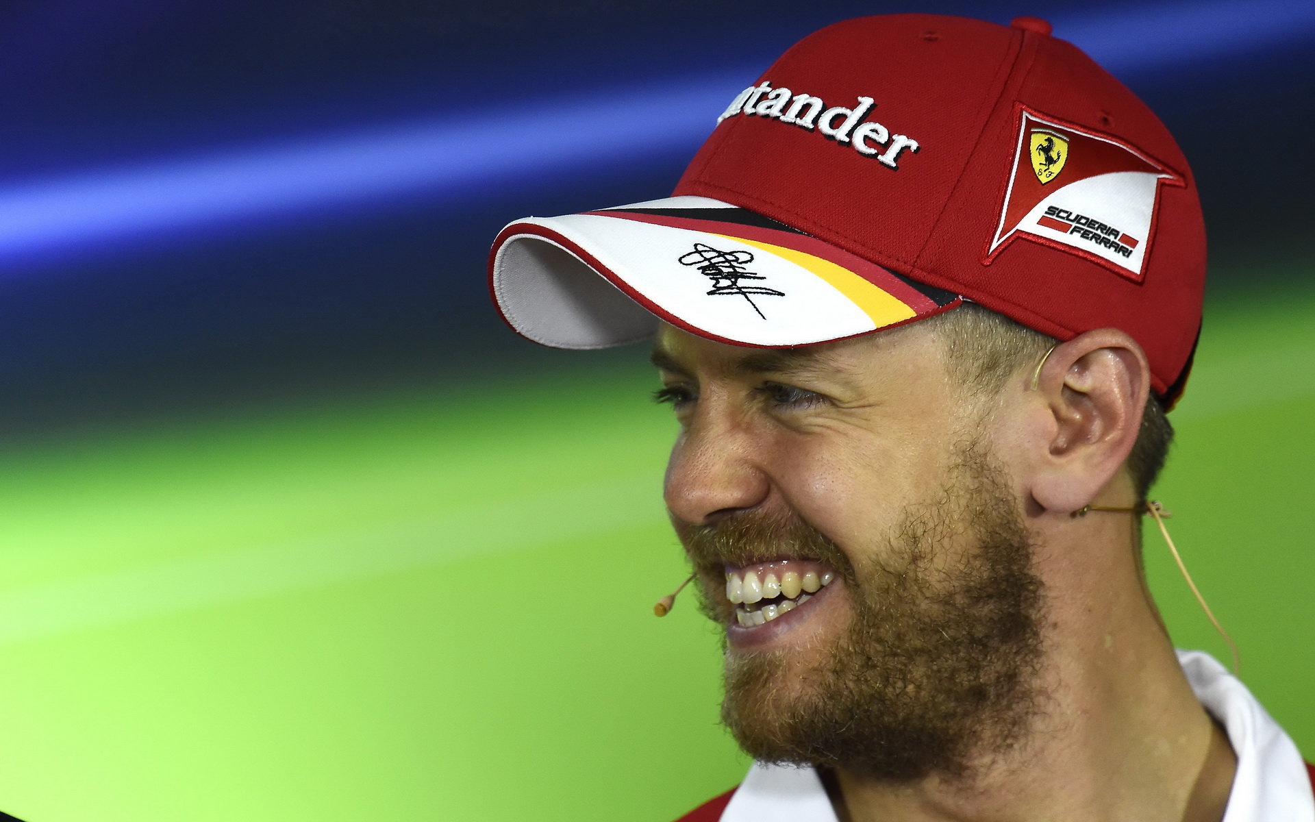 Sebastian Vettel na tiskovce v Austrálii