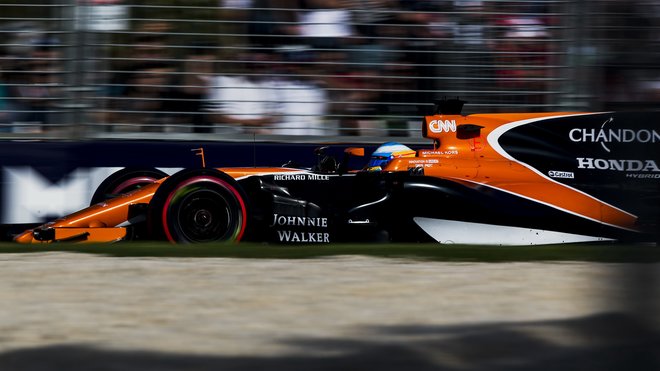 Fernando Alonso s McLarenem ve Velké ceně Austrálie 2017