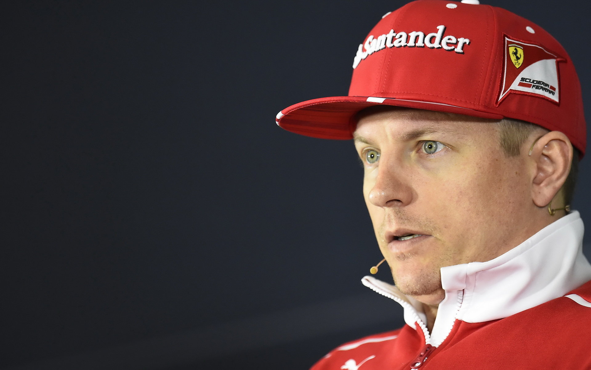 Kimi Räikkönen při čtvrteční tiskovce v Číně