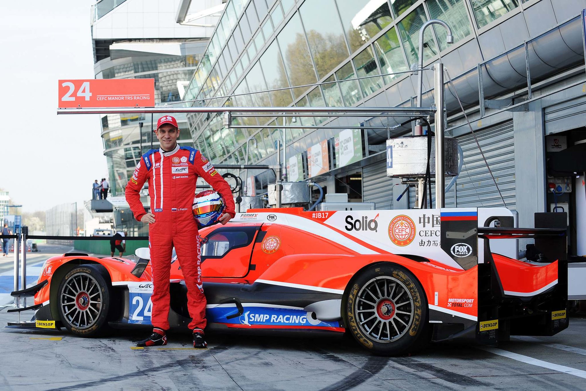 Vitalij Petrov s vozem Oreca 07 týmu CEFC Manor TRS Racing při předsezónních testech WEC v Monze