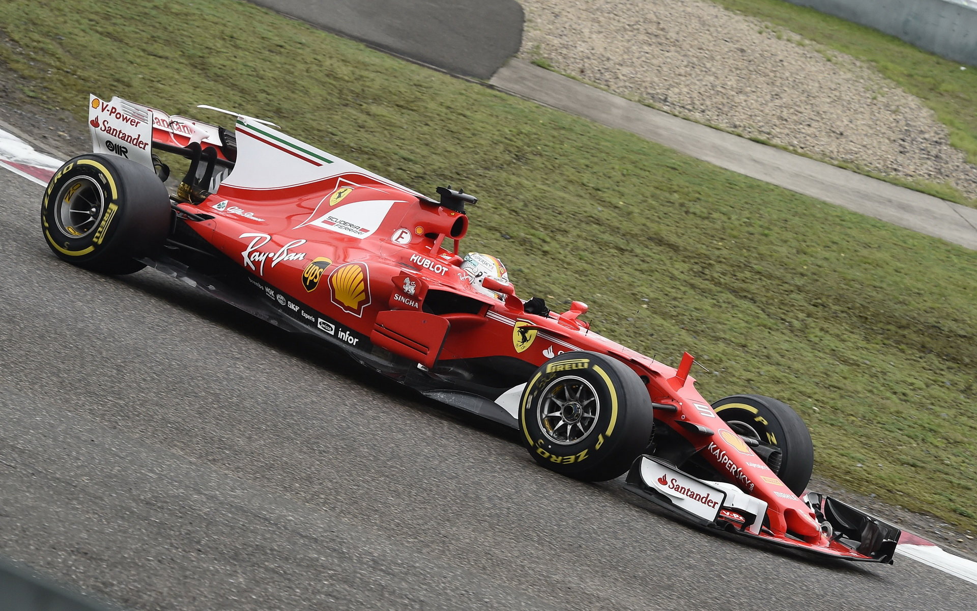 Sebastian Vettel v závodě v Číně