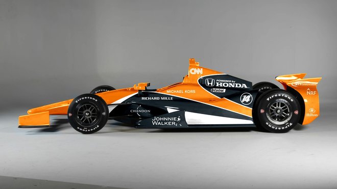 Grafický návrh vozu McLaren - Honda pro závod Indy 500
