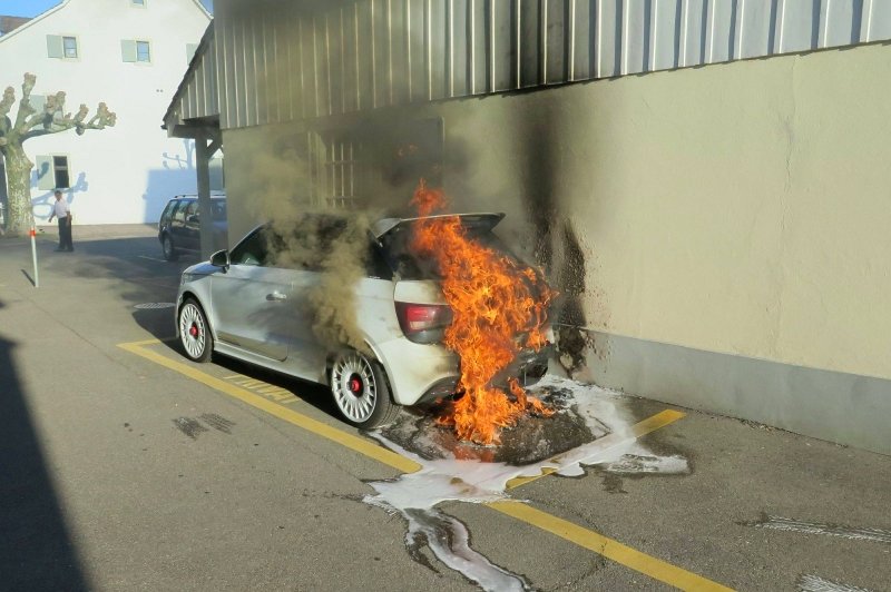 Audi A1 Quattro postihl požár