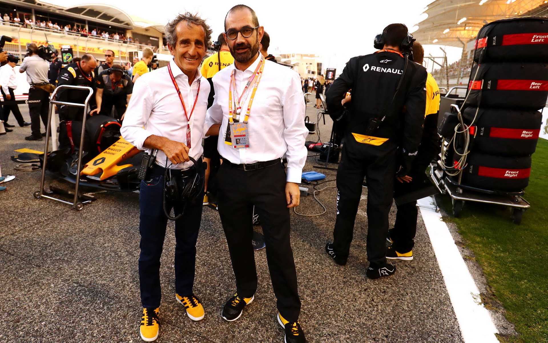 Alain Prost před závodem v Bahrajnu