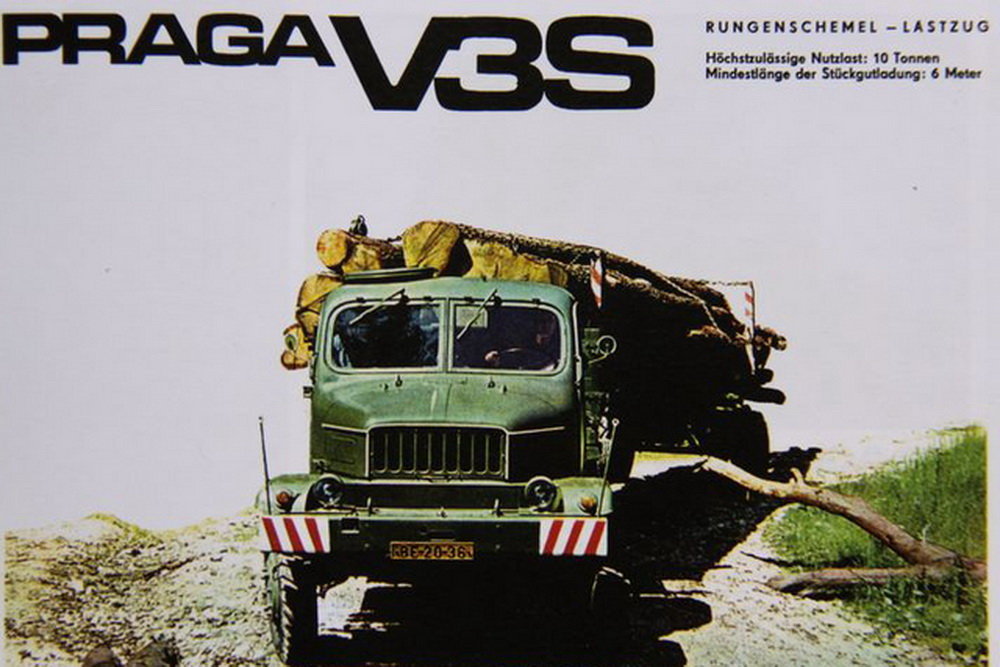 Praga V3S na vývozním plakátu