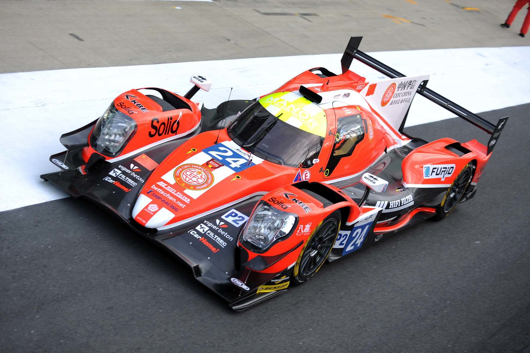 Prototyp Oreca 07 týmu CEFC Manor TRS Racing posádky Jean Eric Vergne, Tor Graves, Jonathan Hirschi