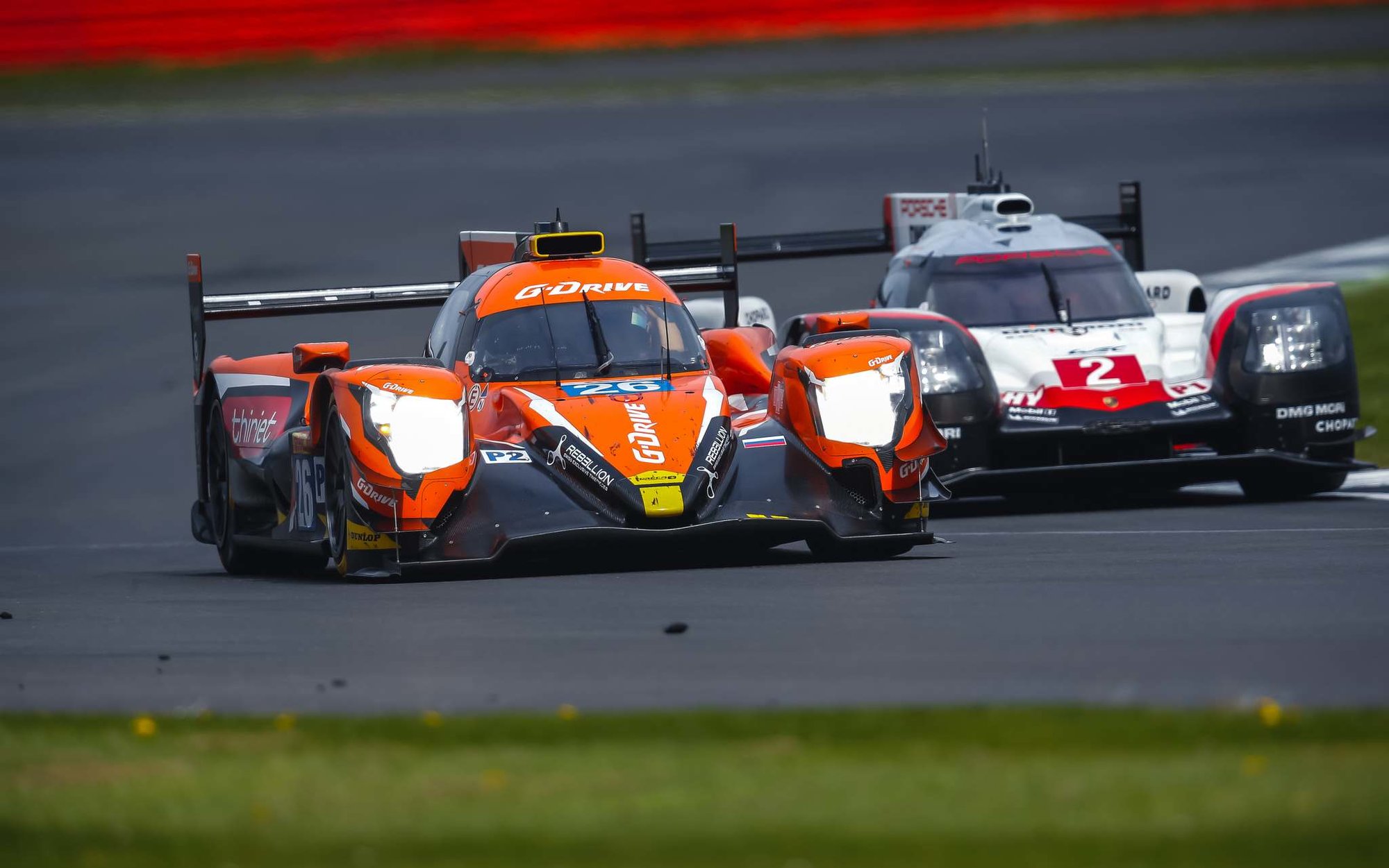 Prototyp LMP2 Oreca07 týmu G-Drive Racing s posádkou Pierre Thiriet, Roman Rusinov, Alex Lynn