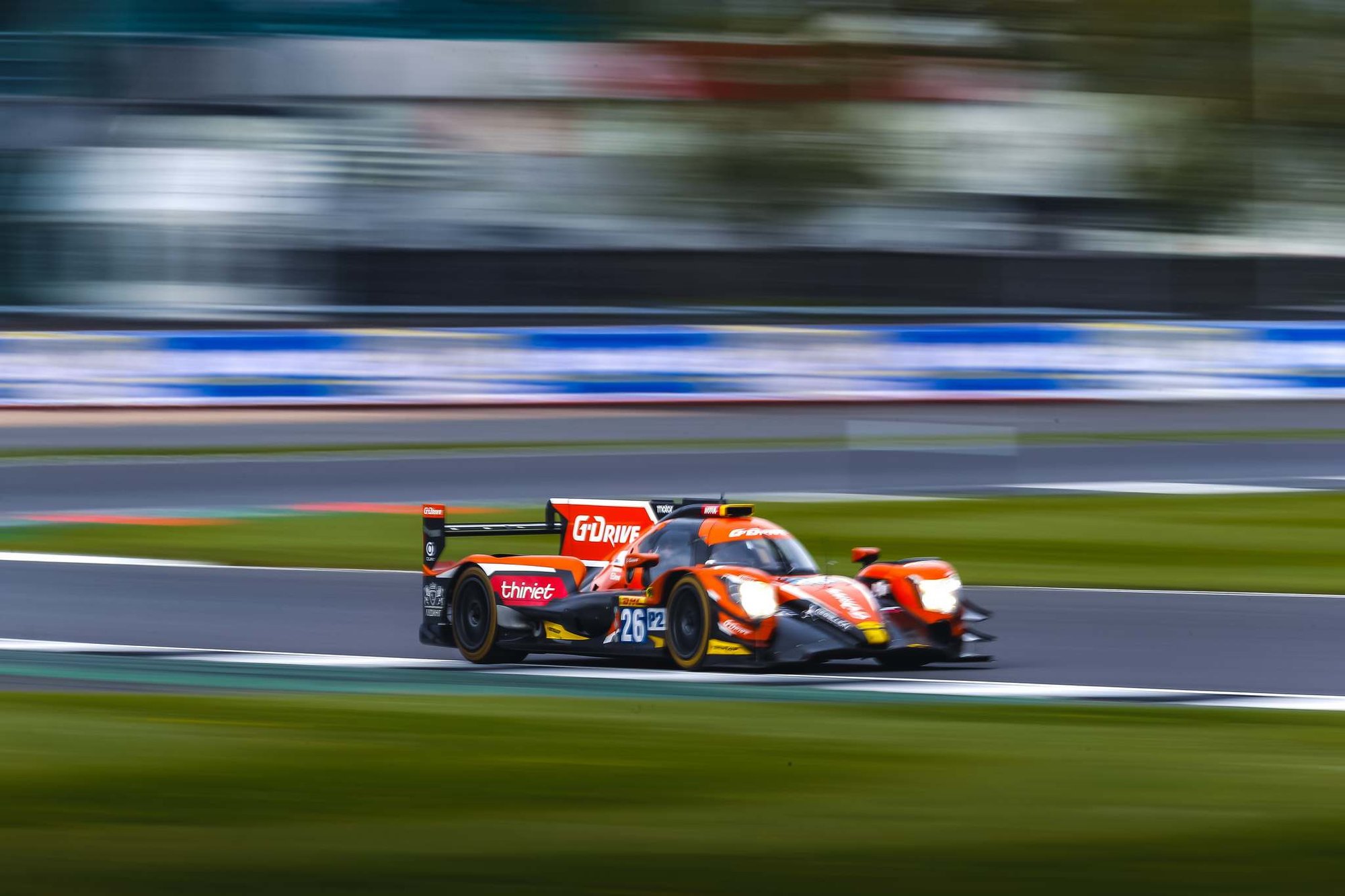 Prototyp LMP2 Oreca07 týmu G-Drive Racing s posádkou Pierre Thiriet, Roman Rusinov, Alex Lynn