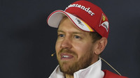 Sebastian Vettel na tiskovce po závodě v Soči