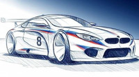 Nákres možné podoby modelu BMW M8 GTE určeného pro závody WEC