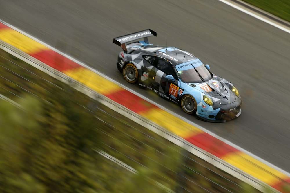 Porsche 911RSR týmu Dempsey-Proton Racing s posádkou Marvin Diest, Christian Ried, Matteo Cairoli