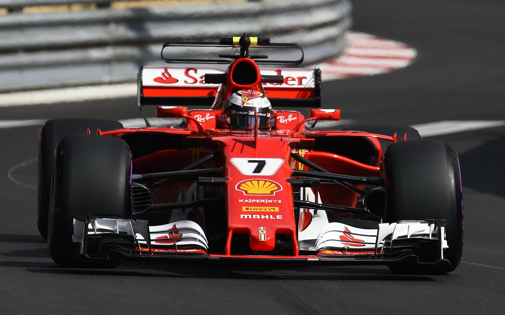 Kimi Räikkönen při tréninku v Monaku
