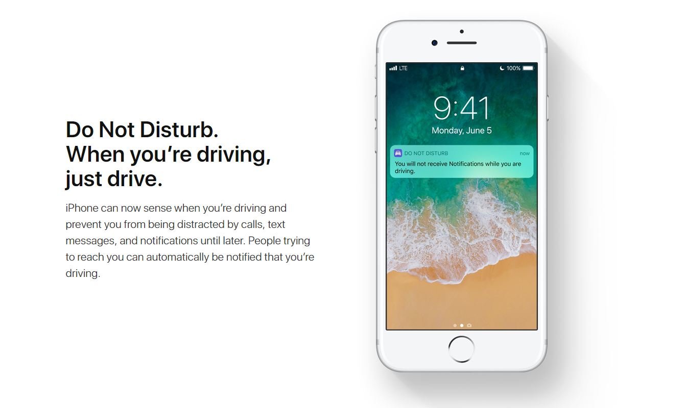 Apple zavádí novou službu "Do Not Disturb While Driving"