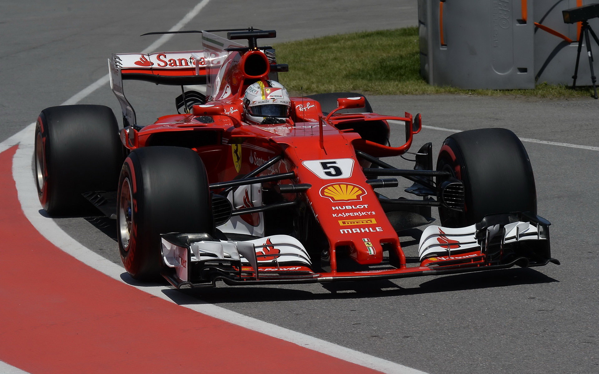 Sebastian Vettel v kvalifikaci v Kanadě