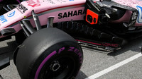 Detailní záběr na bočnice vozu Force India VJM10 - Mercedes v Kanadě