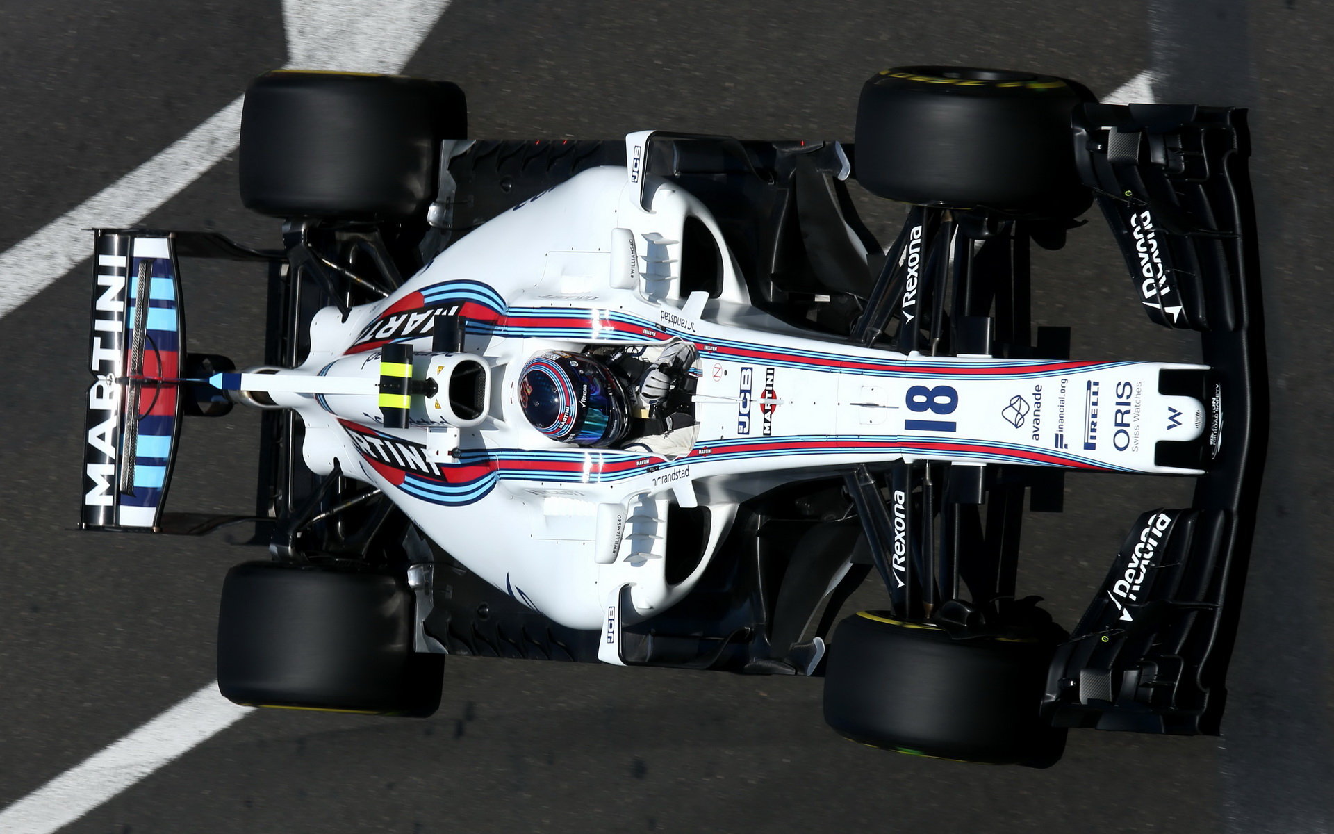 Lance Stroll při tréninku v Baku