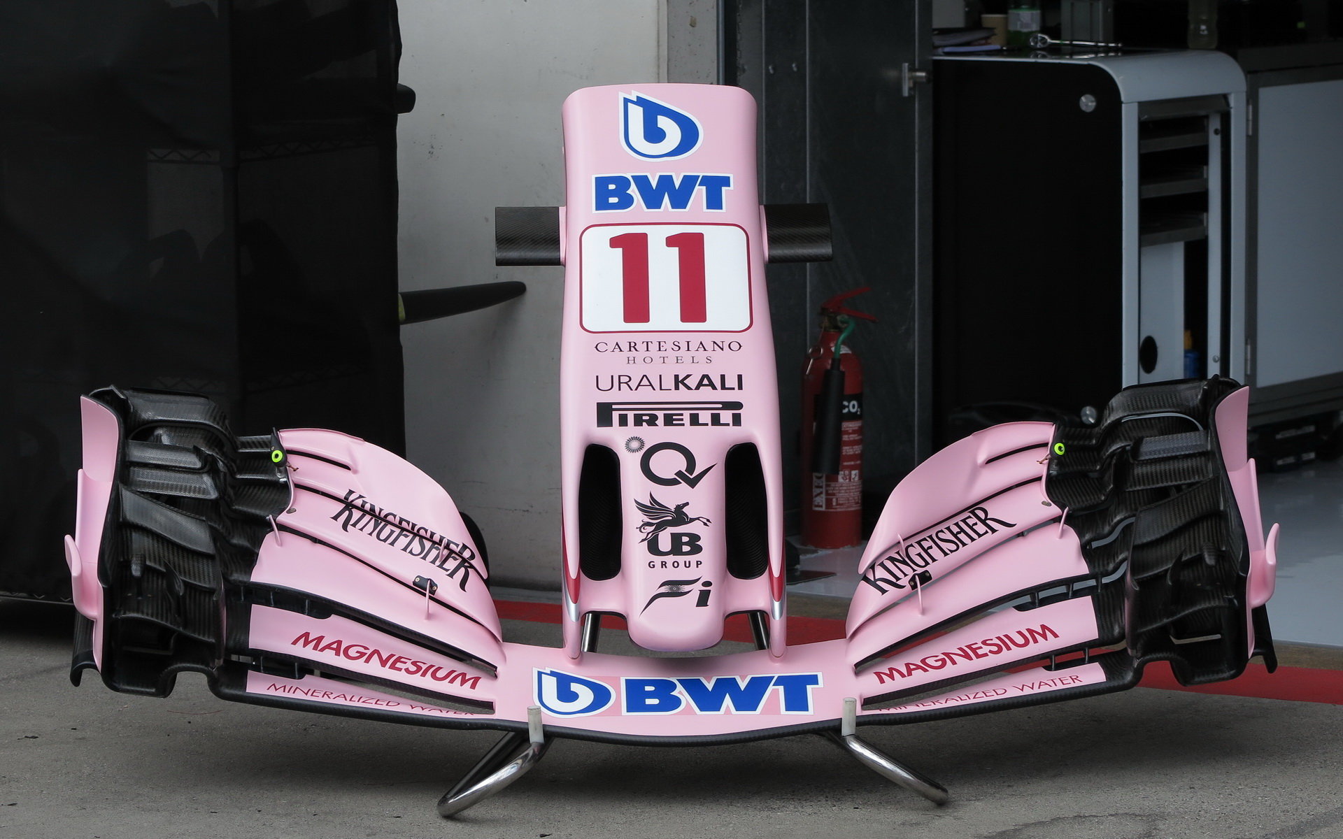 Přední křídlo vozu Force India v Rakousku